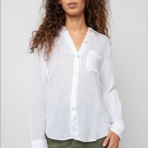 Rails - Long sleeve white Ellis blouse button down